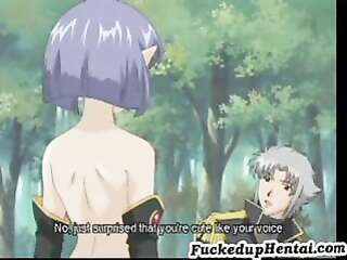 Villain wildly fucks bound girl from hentai cartoon